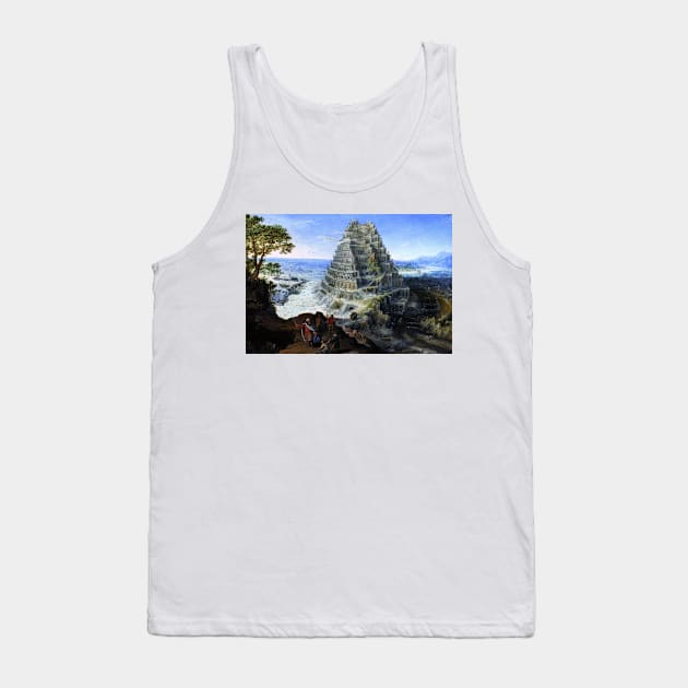 The Tower of Babel by Lucas van Valckenborch Tank Top by Classic Art Stall